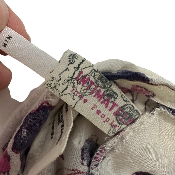 Free People Dress Mini Fairy Boho Floral Summer White Dainty Flowy Beach Medium - Picture 6 of 8